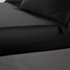 Catherine Lansfield Silky Soft Satin Bed Linen Fitted Sheet Black