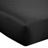 Catherine Lansfield Silky Soft Satin Bed Linen Fitted Sheet Black