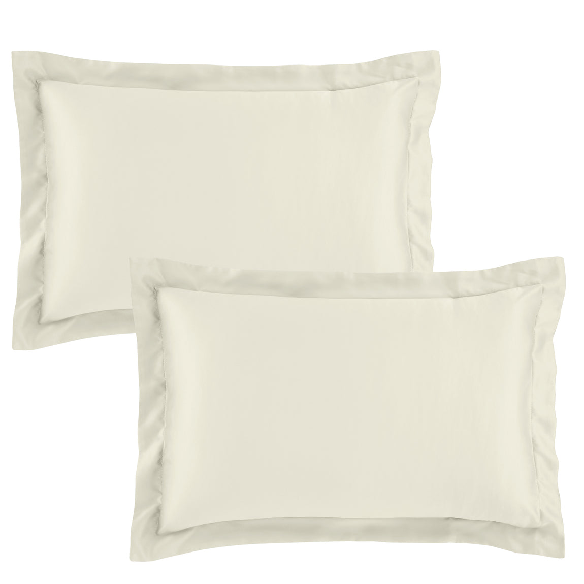 Catherine Lansfield Silky Soft Satin Pair of Oxford Pillowcases Champagne