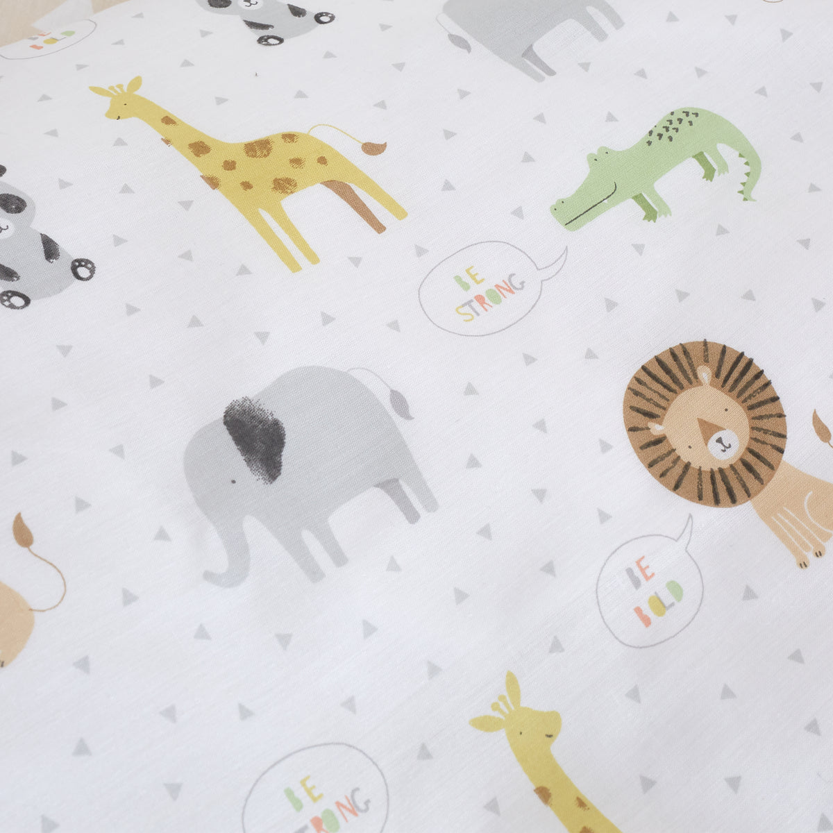 Catherine Lansfield Roarsome Animals Ready Made Eyelet Curtains 66 x 72 Natural