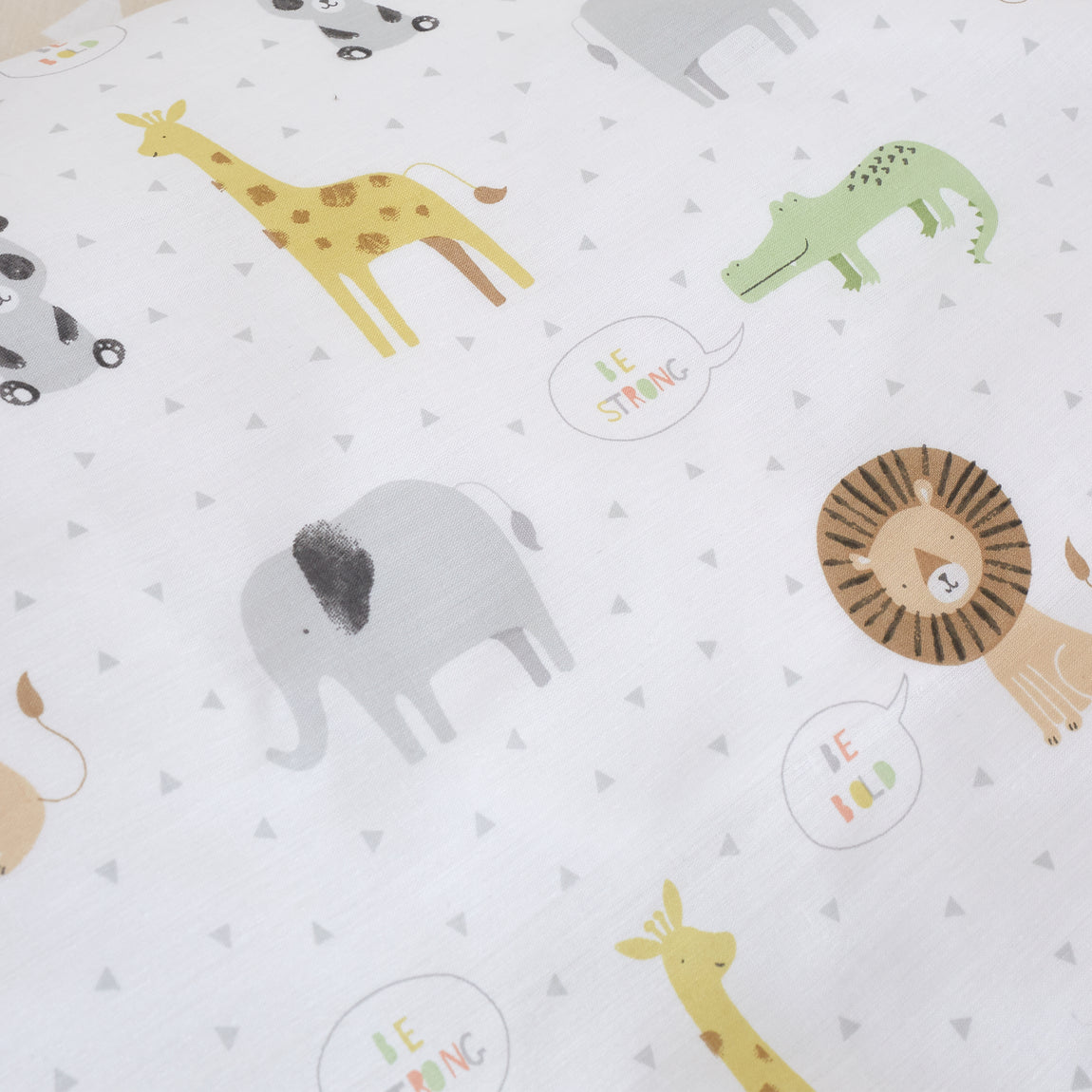 Catherine Lansfield Roarsome Animals Ready Made Eyelet Curtains 66 x 72 Natural