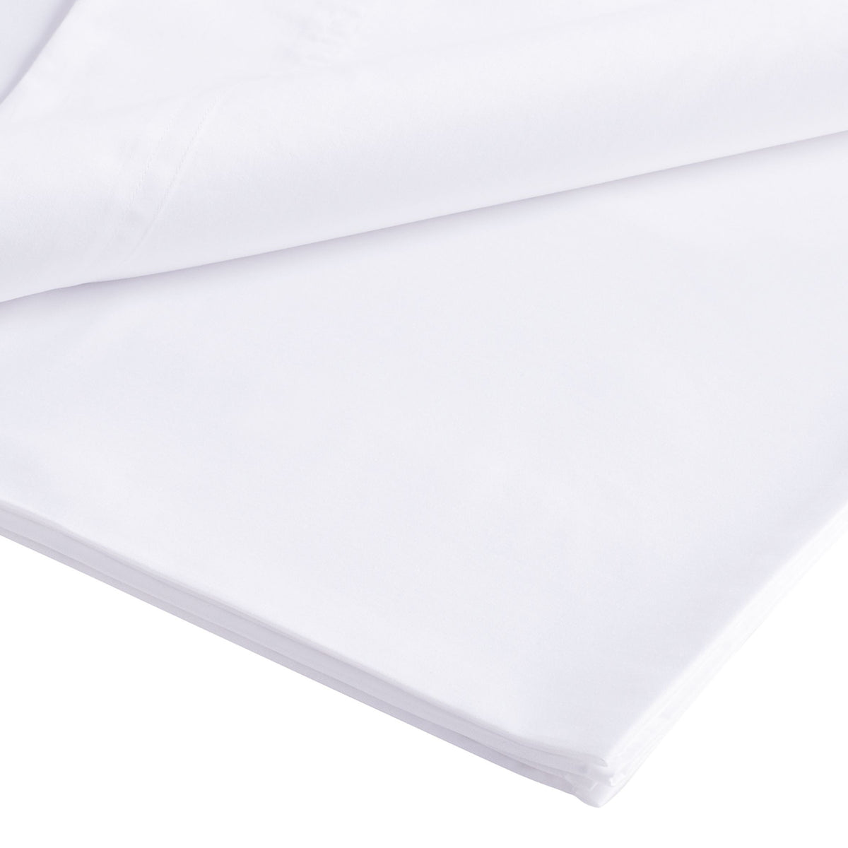 Bianca Luxury 800TC Cotton Sateen Bed Linen Flat Sheet White