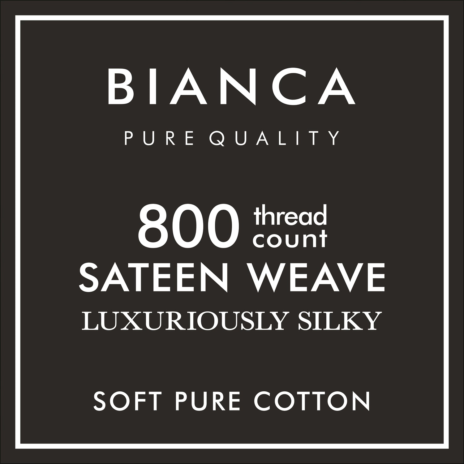 Bianca Luxury 800TC Cotton Sateen Bed Linen Flat Sheet White
