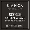 Bianca Luxury 800TC Cotton Sateen Bed Linen Fitted Sheet White