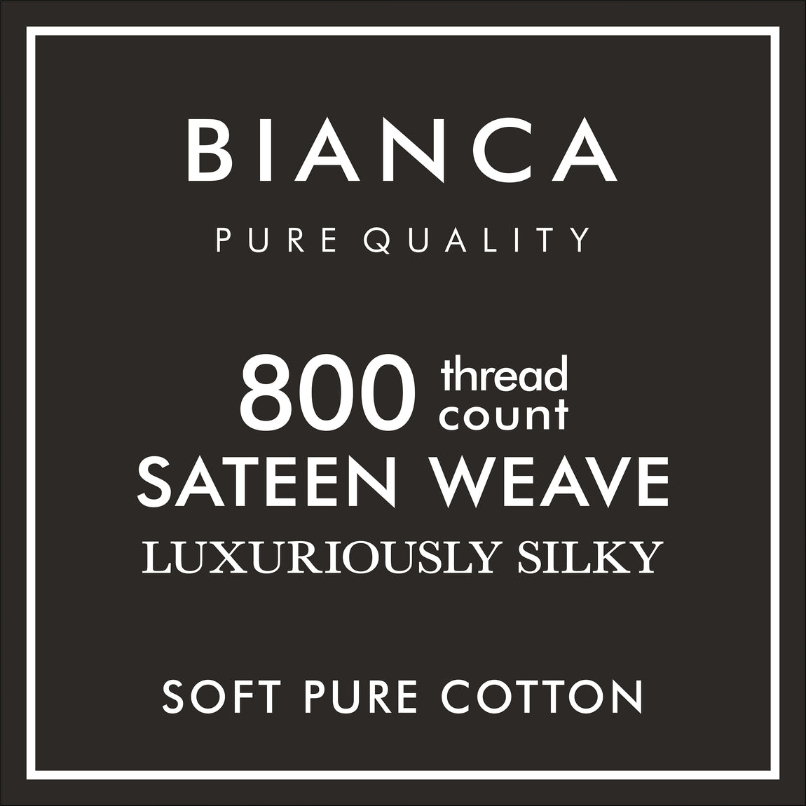 Bianca Luxury 800TC Cotton Sateen Bed Linen Flat Sheet White