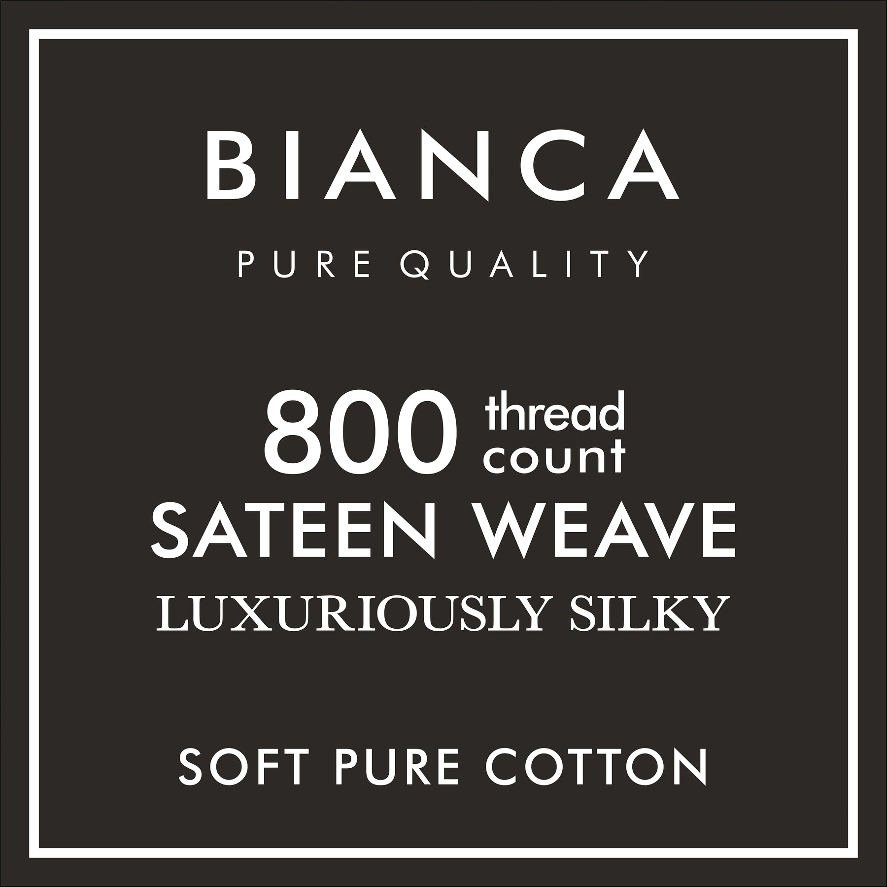Bianca Luxury 800TC Cotton Sateen Bed Linen Fitted Sheet White