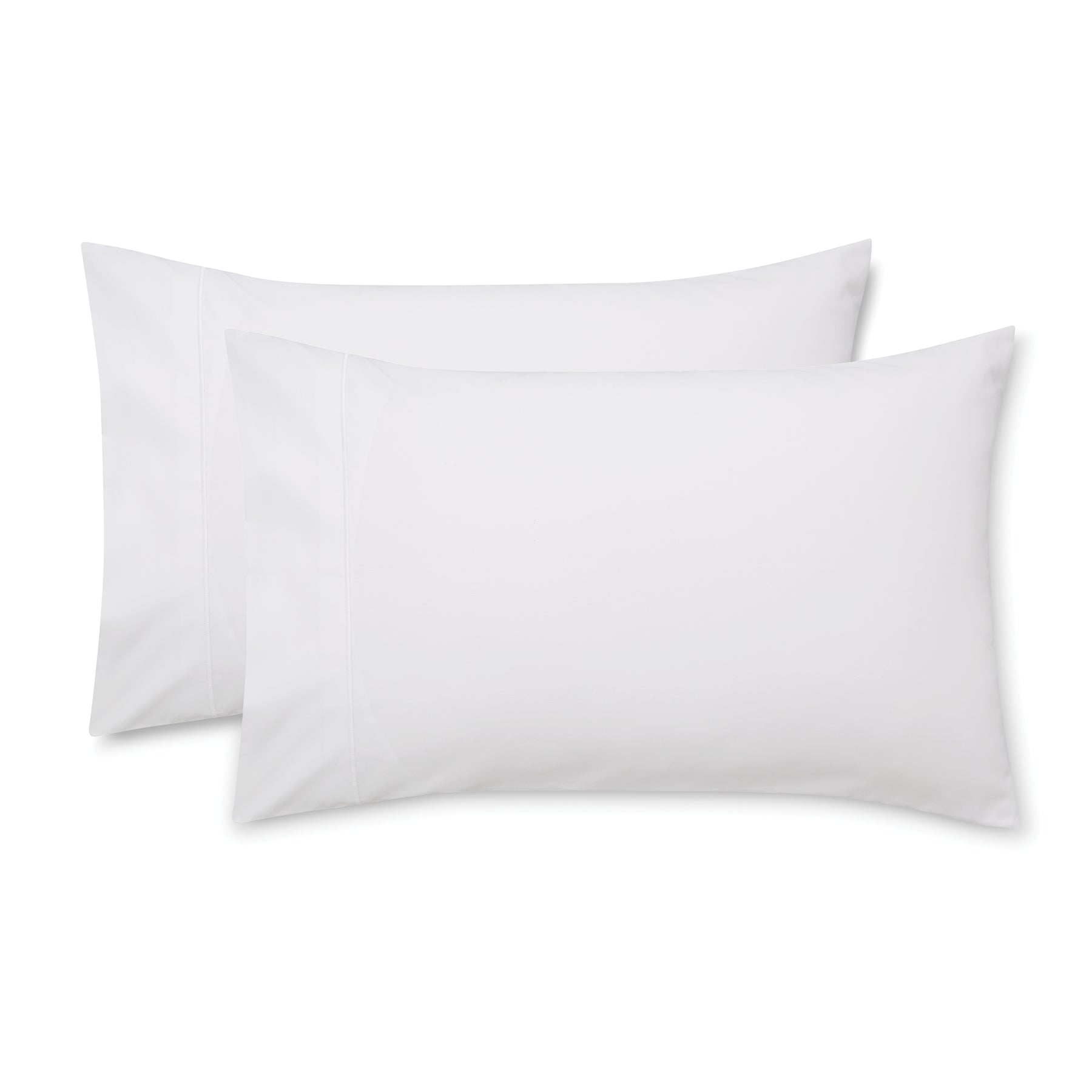 Bianca Luxury 800TC Cotton Sateen Pair of Housewife Pillowcases White