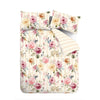 Catherine Lansfield Brushed Floral Stripe Duvet Cover Bedding Set Cream