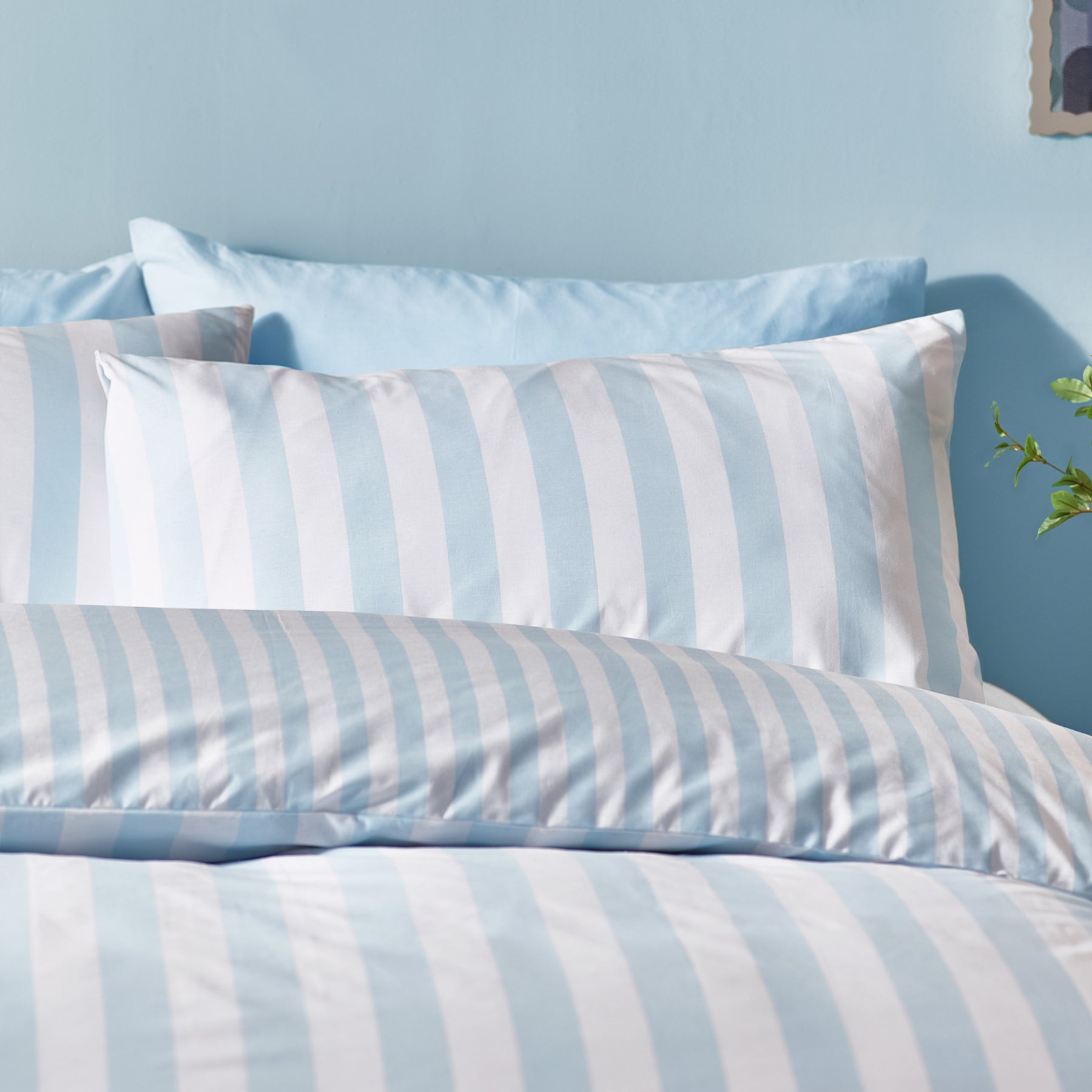 Sassy B Stripe Tease Duvet Cover Bedding Set Blue