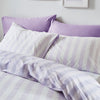 Sassy B Stripe Tease Duvet Cover Bedding Set Lilac