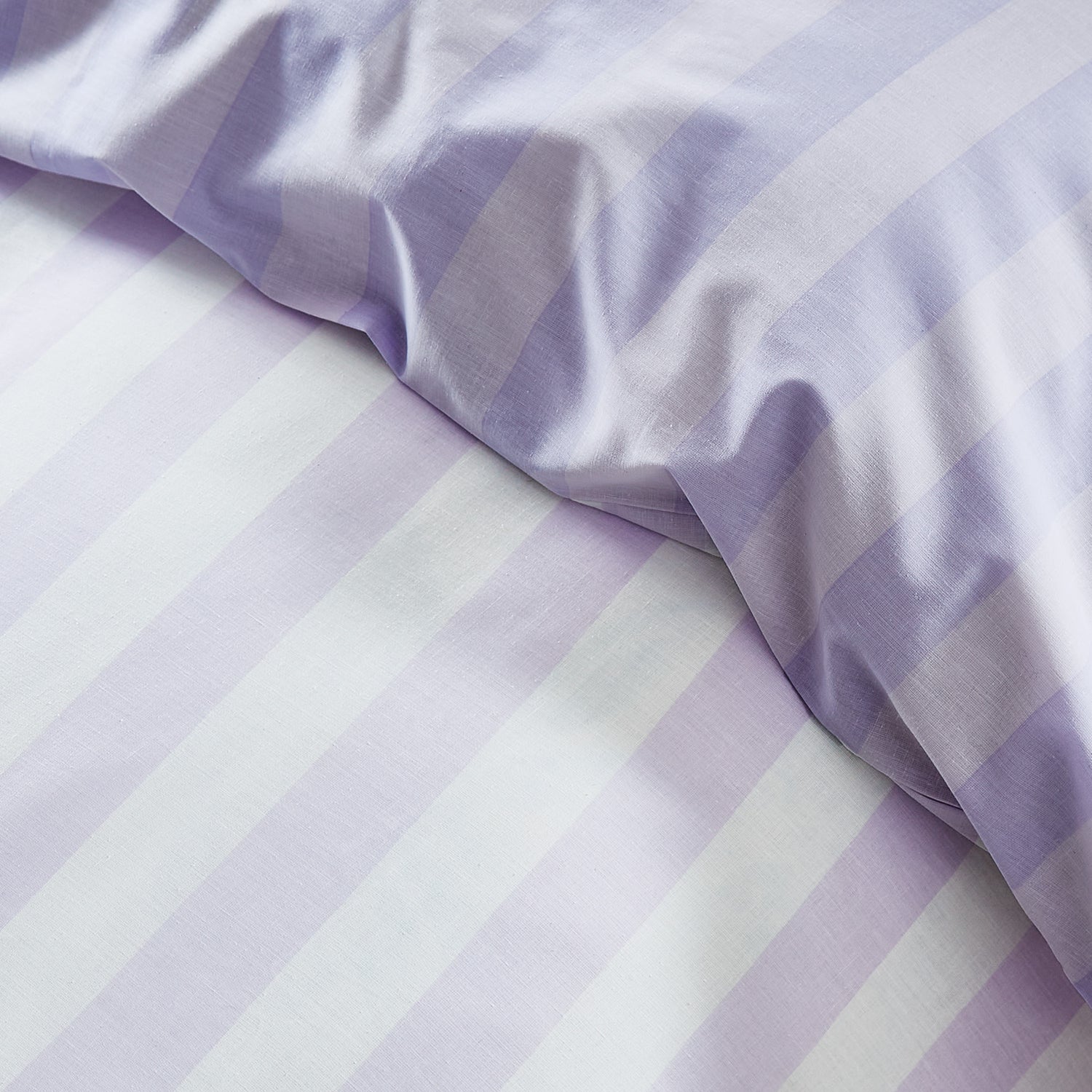Sassy B Stripe Tease Duvet Cover Bedding Set Lilac
