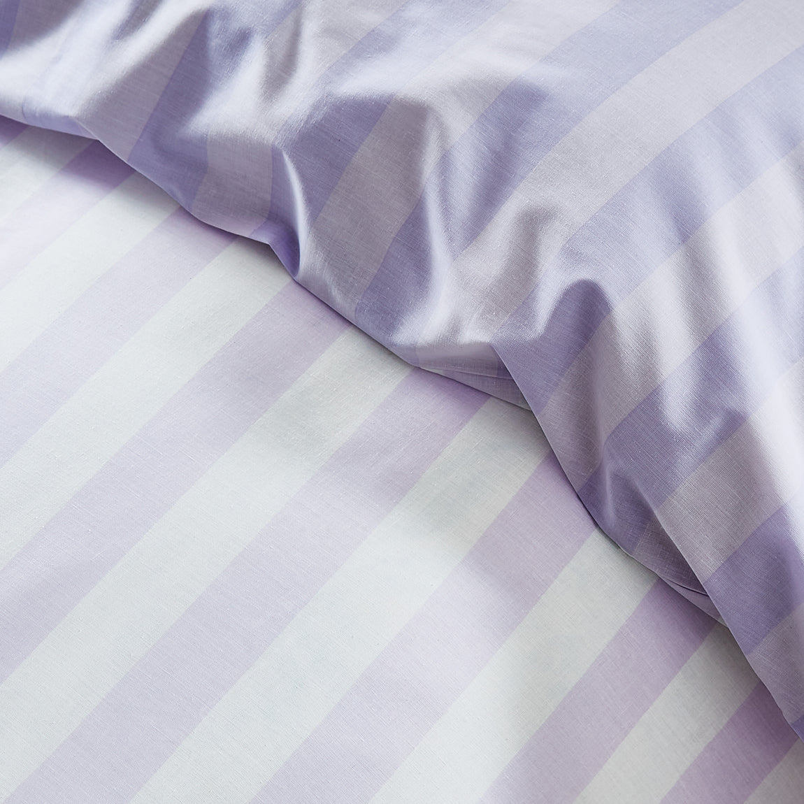 Sassy B Stripe Tease Duvet Cover Bedding Set Lilac