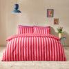 Sassy B Stripe Tease Duvet Cover Bedding Set Red
