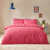Sassy B Stripe Tease Duvet Cover Bedding Set Red