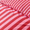Sassy B Stripe Tease Duvet Cover Bedding Set Red