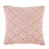 Catherine Lansfield Cosy Diamond Faux Fur Filled Cushion 43cm x 43cm Blush Pink