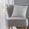 Catherine Lansfield Cosy Diamond Faux Fur Filled Cushion 43cm x 43cm Silver Grey