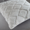 Catherine Lansfield Cosy Diamond Faux Fur Filled Cushion 43cm x 43cm Silver Grey
