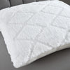 Catherine Lansfield Cosy Diamond Faux Fur Filled Cushion 43cm x 43cm White