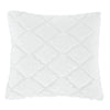 Catherine Lansfield Cosy Diamond Faux Fur Filled Cushion 43cm x 43cm White