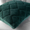 Catherine Lansfield Cosy Diamond Faux Fur Filled Cushion 43cm x 43cm Green