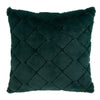 Catherine Lansfield Cosy Diamond Faux Fur Filled Cushion 43cm x 43cm Green