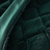 Catherine Lansfield Cosy Diamond Faux Fur 130cmx170cm Throw Bottle Green