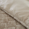 Catherine Lansfield Cosy Diamond Faux Fur Duvet Cover Bedding Set Natural
