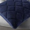 Catherine Lansfield Cosy Diamond Faux Fur Filled Cushion 43cm x 43cm Navy Blue