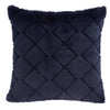 Catherine Lansfield Cosy Diamond Faux Fur Filled Cushion 43cm x 43cm Navy Blue