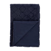 Catherine Lansfield Cosy Diamond Faux Fur 130cmx170cm Throw Navy Blue
