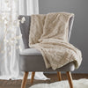 Catherine Lansfield Cosy Diamond Faux Fur 130cmx170cm Throw Natural