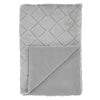 Catherine Lansfield Cosy Diamond Faux Fur 130cmx170cm Throw Silver Grey