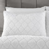Catherine Lansfield Cosy Diamond Faux Fur Duvet Cover Bedding Set White
