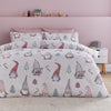 Catherine Lansfield Festive Gnomes Duvet Cover Bedding Set Pink