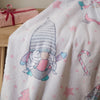 Catherine Lansfield Festive Gnomes 130cm x 170cm Throw Pink