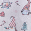Catherine Lansfield Festive Gnomes 130cm x 170cm Throw Pink