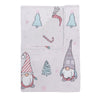 Catherine Lansfield Festive Gnomes 130cm x 170cm Throw Pink