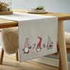Catherine Lansfield Dining Christmas Gnomes Cotton 30cm x 220cm Runner Red