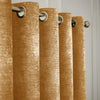 Hyperion Selene Jacquard Ready Made Eyelet Curtains Amber Gold