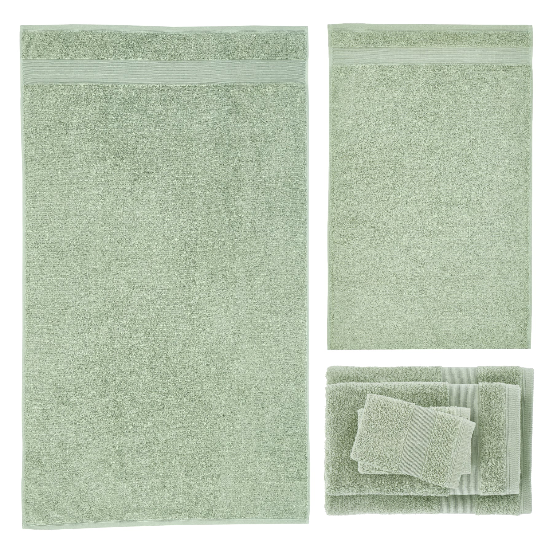 Catherine Lansfield Anti Bacterial Six Towel Bale Towels Sage