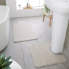 Catherine Lansfield Anti Bacterial Memory Foam Bath Mat and Pedestal Mat Natural