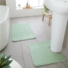 Catherine Lansfield Anti Bacterial Memory Foam Bath Mat and Pedestal Mat Sage