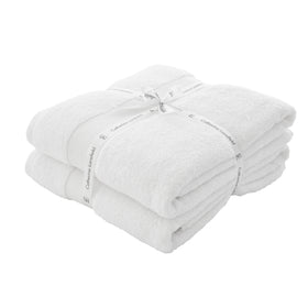 Catherine Lansfield Anti Bacterial Two Bath Sheet Towels White