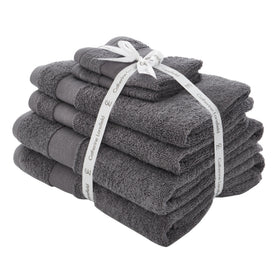 Catherine Lansfield Anti Bacterial Six Towel Bale Towels Charcoal