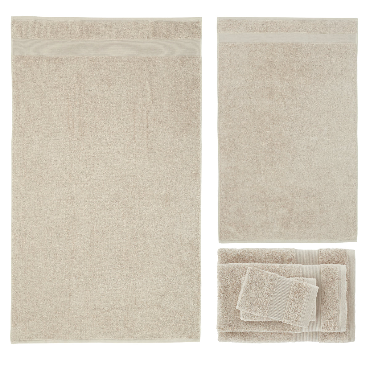 Catherine Lansfield Anti Bacterial Six Towel Bale Towels Natural