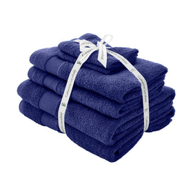Catherine Lansfield Anti Bacterial Six Towel Bale Towels Navy