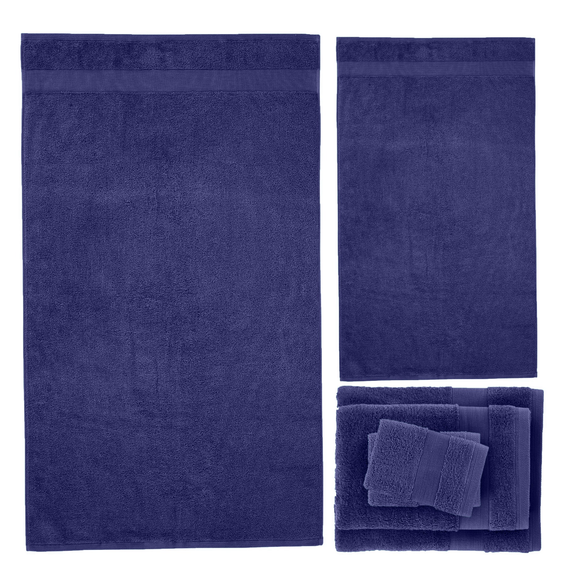 Catherine Lansfield Anti Bacterial Six Towel Bale Towels Navy