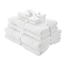 Catherine Lansfield Anti Bacterial Six Towel Bale Towels White