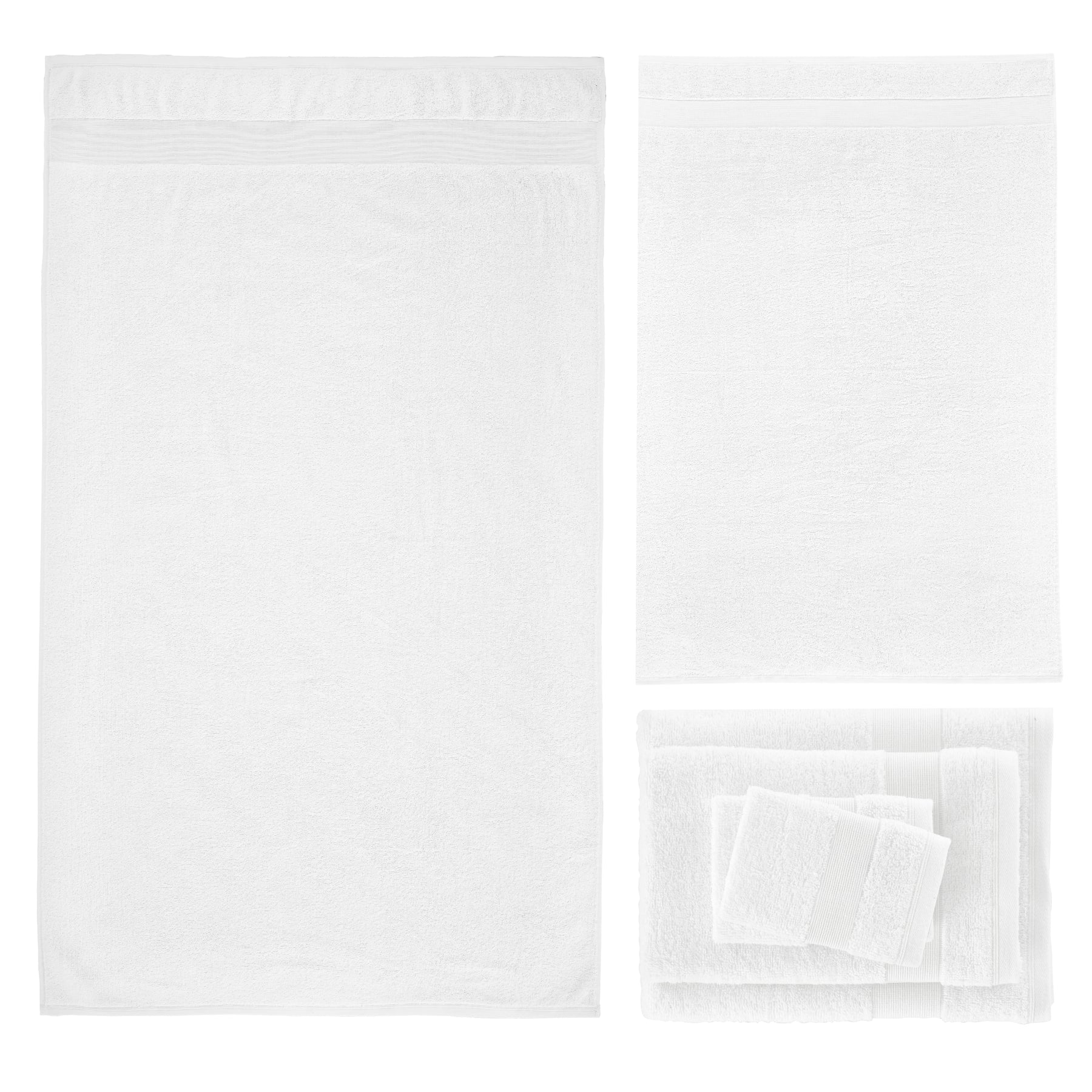 Catherine Lansfield Anti Bacterial Six Towel Bale Towels White